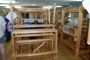 Day one.  Some looms were NAKED and others were inv arious stages or rediness.