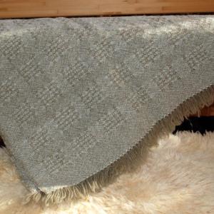 Blanket Wrap, Windowpane Huck Lace