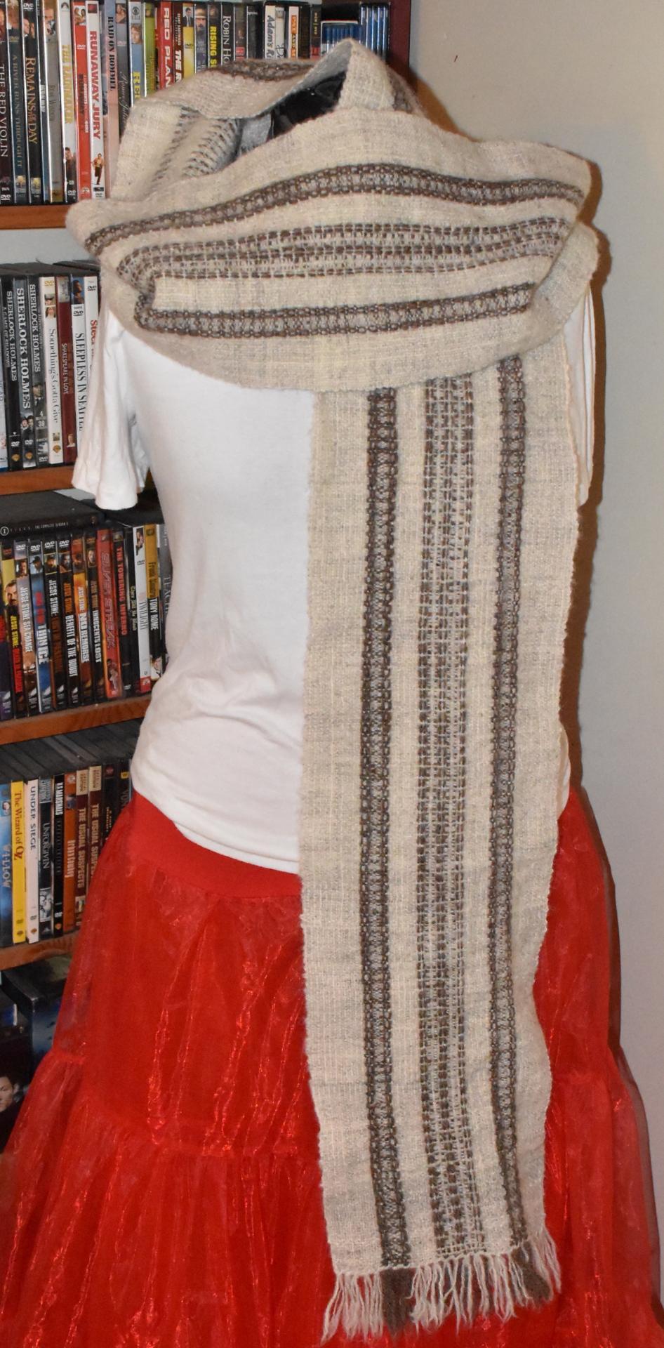 Scarf - Handspun with Vertical Floats